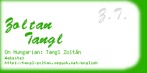 zoltan tangl business card